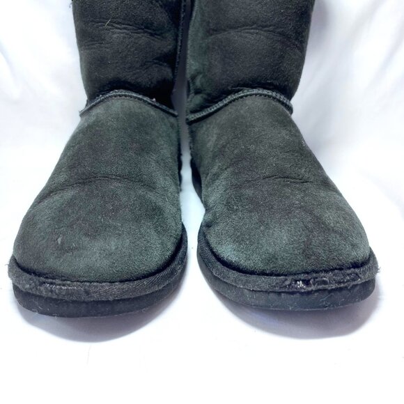 Ugg Classic Short Boot-5826-Black Leather Upper/Sheepskin Lining-Sz 6W-Australia - Picture 9 of 15